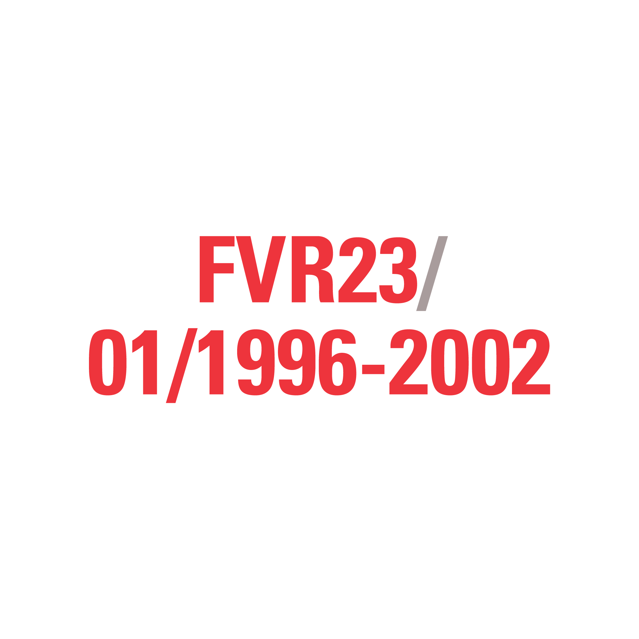 FVR23 01/1996-2002